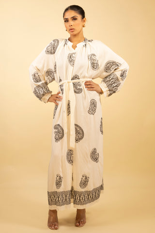 The Beige/Black Amariel Dress