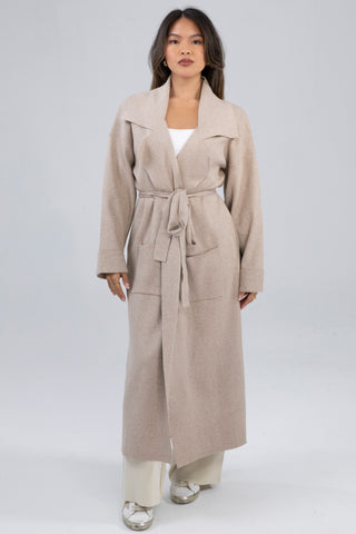 The Beige Aubrelle Cardigan