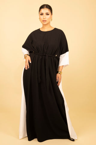 The Black/White Pearlwood Kaftan