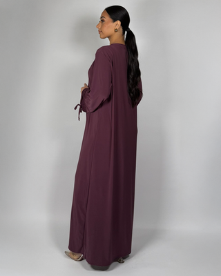 The Plum Midnight Willow Abaya