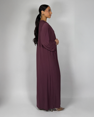 The Plum Midnight Willow Abaya