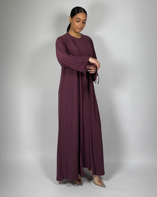 The Plum Midnight Willow Abaya
