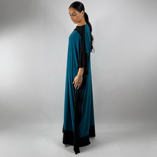 The Teal/Black Duskfall Kaftan