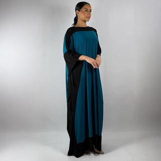 The Teal/Black Duskfall Kaftan