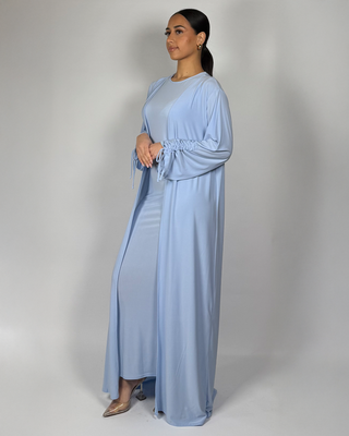 The Baby Blue Midnight Willow Abaya