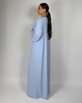 The Baby Blue Midnight Willow Abaya