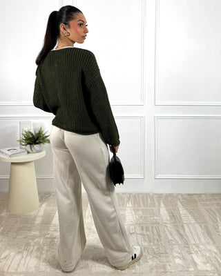 The Khaki Rosewood Cardigan