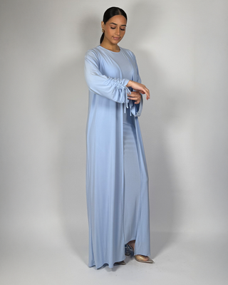 The Baby Blue Midnight Willow Abaya