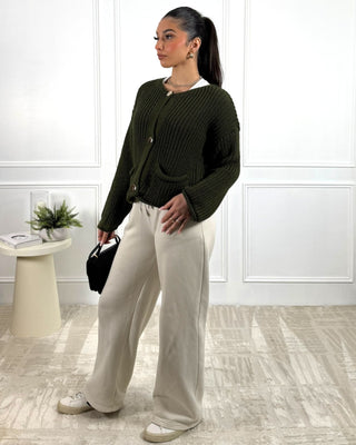 The Khaki Rosewood Cardigan