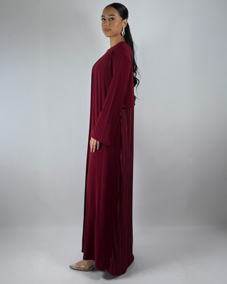 The Burgundy Starshade Abaya